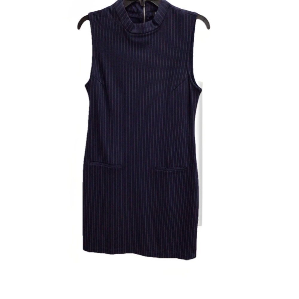 Sharagano Elegant Navy Sleeveless Dress